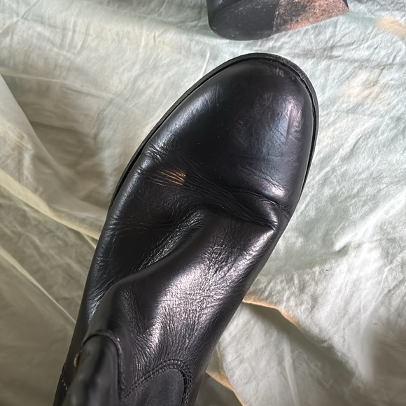 FRYE Melissa Double Sole Button Lug Tall in Black Learning Size 8.5 - Picture 4 of 5